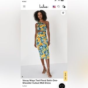 Lulus teal floral vacation dress